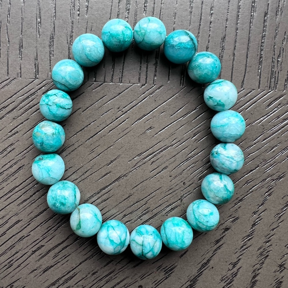 Chrysocolla bracelet 10mm 6.5’